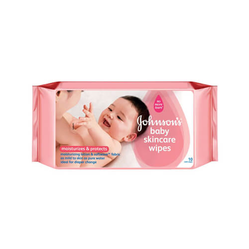 Johnsons Baby Skin Care Wipes  10 units