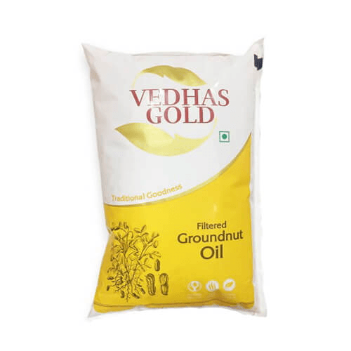 Vedhas Gold Filtered Groundnut Oil 1 ltr