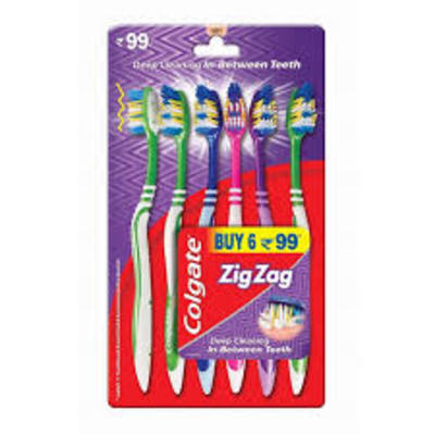 Colgate Zig Zag anti bacteria soft Brush 6 nos